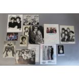 Signed photos including The Everly Brothers, Abba, Design, Tammy Jones, Peters and Lee, Alma Cogan,