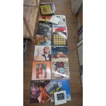 Collection of LP vinyl records and 7 inch singles LPs include Duane Eddy, Dela Reese, Elvis Presley,