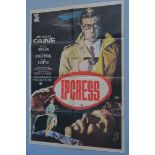 "The Ipcress File" Spanish one sheet film poster with art by Jano starring Michael Caine as Harry