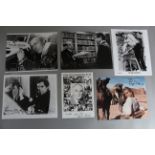 James Bond signed photos including a black & white photo signed by John Glen - Director of