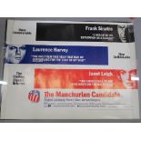 Collection of UK Quad rolled film posters including The Manchurian Candidate re-release,