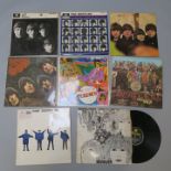 8 Beatles LPs inc Sgt Peppers Lonely Hearts Club Band PMC7027 (1st press w/ insert),