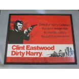 "Dirty Harry" starring Clint Eastwood RR British Quad film poster,