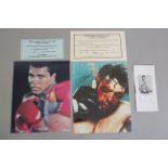 Muhammad Ali signed photograph with COA plus Robert De Niro boxing signed photo with COA plus a