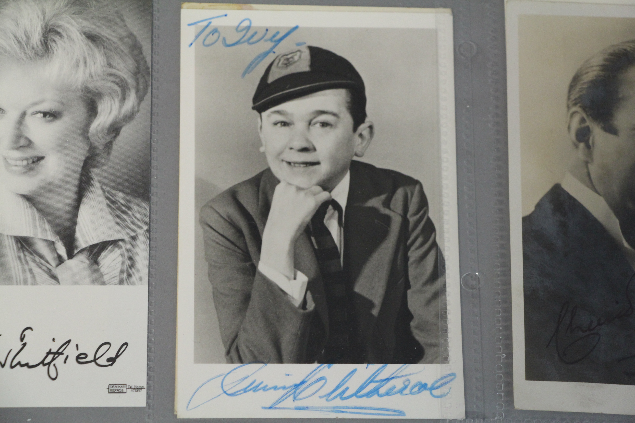 Collection of signed photo cards 6 x 4 inch approx including signatures by Bruce Forsyth, Roy Hudd, - Image 3 of 10