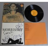 Morrissey "Southpaw Grammar" signed LP signed on limited edition booklet "Paris 95 Sarah Morrissey"