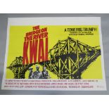 "Bridge on The River Kwai" RR UK Quad film poster folded starring Alec Guinness, Peter O Toole,