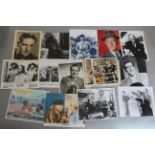 Signed photos including Richard Attenborough in black & blue with message x2 different photos,