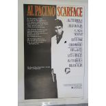 "Scarface" starring Al Pacino original linen backed US one sheet film poster from 1983 directed by