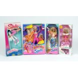 Four Sindy dolls: Pedigree Ballerina; Hasbro Super Sindy; Hasbro My First Sindy; Hasbro Petra.