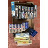 18 x assorted military related plastic model kits, by Modelcraft, Revell, Italeri and similar.
