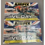 Two Airfix 10301 VE Day 60th Anniversary 1945-2005 sets, 1:72 and 1:600 scale. Both sealed.