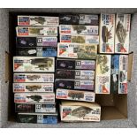 24 x Fujimi 1:76 scale military related plastic model kits. Unused.