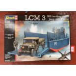 Revell 03000 LCM 3 50ft Landing Craft & Jeep with Trailer 1:35 scale plastic model kit.