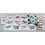 16 x ICM aircraft plastic model kits, 1:72 and 1:48 scale. Boxed, unstarted and complete.