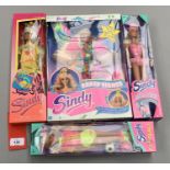 Four Hasbro Sindy dolls: Party Lights; Super Cool Sindy; Football; Skater. Boxed and VG.