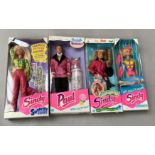 Four Hasbro Sindy dolls: Showjumper; Swimming; Surprise Jeans; Romance Paul. VG, boxed.