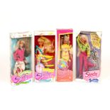 Four Hasbro Sindy dolls: Showjumper; Surprise Jeans; Twist & Twirl; Super Cool Sindy. VG, boxed.