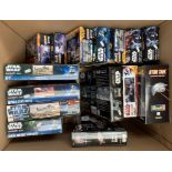 15 x Revell sci-fi related plastic model kits: 14 x Star Wars; one Star Trek.