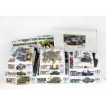 11 x Tamiya military plastic model kits, including: Cargo Truck; M26; etc.