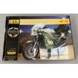 Heller Prestige Collection 80974 Kawasaki 1000GG 1:8 scale plastic model kit. Boxed and sealed.