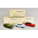 Three Lansdowne (Brooklin) 1:43 scale model cars: 55 Vauxhall Victor FD Estate 1968 in Emerald