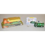 Two boxed Dinky Toys, 915 AEC with Flat Trailer 'Truck Hire Co.