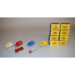 Six boxed Matchbox diecast models from the original 1-75 series, all metal wheel variants,