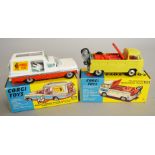 Two boxed Corgi Toys diecast models, 486 Kennel Service Wagon and 490 Volkswagen Breakdown Truck.