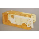 A Corgi wooden and resin factory prototype of the sides and roof section for their 'AEC Ergomatic