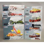 Eight Corgi Heavy Haulage 1:50 scale diecast models: 13902; 17902; 31003; 31010; 31011; 13501;