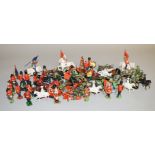 A good quantity of toy soldiers, both hollowcast and plastic, by Herald, Lone Star, Benbros, etc.