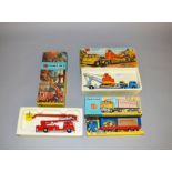 Three boxed Corgi Toys diecast models, including 1127 Simon Snorkel Fire Engine,