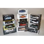 Thirteen boxed diecast model cars in 1:43 scale by Kess, Matrix, PremiumX and others,