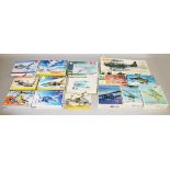 15 x plastic model kits, all air crafts by Italeri, K&B etc. All boxed and appear complete.