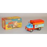 A boxed Welsotoys #708 'Robin Paint and Poster Truck' model of tinplate and plastic construction,