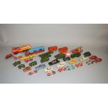 A quantity of unboxed playworn diecast models by Dinky, Corgi etc,