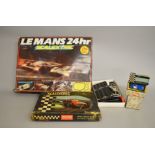 Two boxed Scalextric Sets, a vintage Grand Prix set, including yellow and blue Lotus cars,