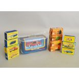 Five boxed Matchbox 1-75 series Regular Wheels diecast models, 10 Sugar Container BPW,