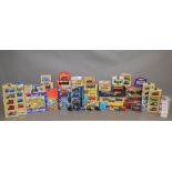 Very good quantity of assorted diecast models, mainly buses but some vans included by Corgi, Lledo,