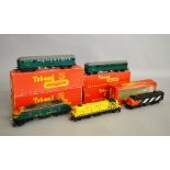 OO Gauge. Three boxed Tri-ang Railways and Triang/Hornby Locomotives, R.155 Diesel Switcher, R.