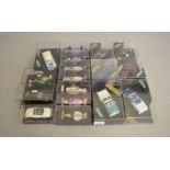 17 x 1:43 scale diecast model cars by Onyx, Vitesse, Schuco, etc. Boxed and appear VG.