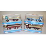 Four Corgi Marques Of Distinction 1:50 diecast models; ERF KV 8 Wheel Dropside Lorry CC10506,