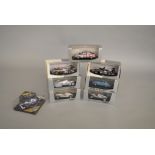 Eight 1:43 scale diecast model cars, seven being various Audi models, by Brumm, Minichamps,