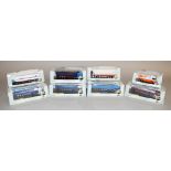 Eight boxed diecast model trucks from the Oxford Haulage range in 1:76 scale including 'Knights of