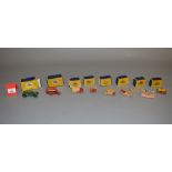 Six boxed Matchbox diecast models from the original 1-75 series, all metal wheel variants,