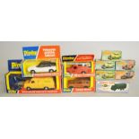 Five boxed Dinky Toys diecast models, 622 10 ton Army Truck (in Hudson Dobson box),