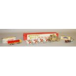 Three boxed vintage diecast models, a Benbros Qualitoy 'Father Christmas and his Sleigh',