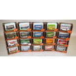 Twenty boxed EFE single and double deck diecast model buses in 1:76 scale, including Daimler,