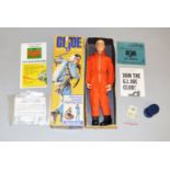 Hasbro GI Joe Action Pilot action figure, with painted blonde hair and, hat,